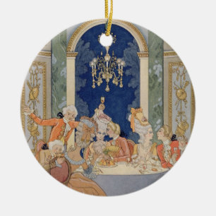 Illustration from 'Les Liaisons Dangereuses' by Pi Ceramic Ornament