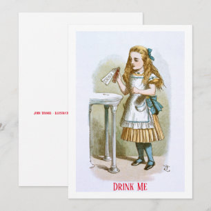 Illustration from The Nursery Alice - Drink Me Card