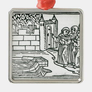 Illustration from 'The Voyage of St. Brendan' Metal Tree Decoration