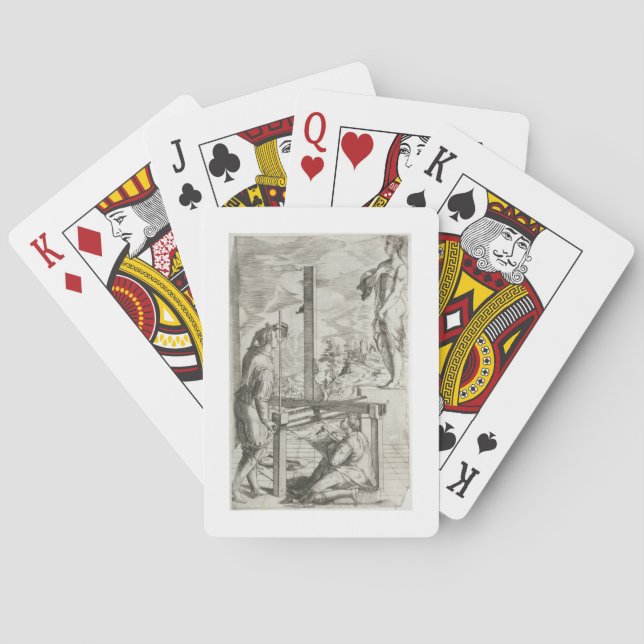 Illustration from Vignola's 'The Two Rules of Prac Playing Cards (Back)