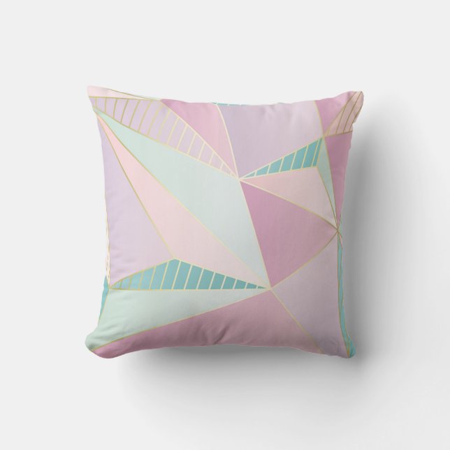 (illustration) gold line background, abstract arti cushion (Front)