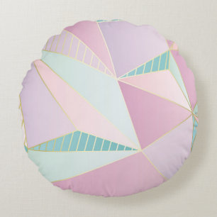 (illustration) gold line background, abstract arti round cushion