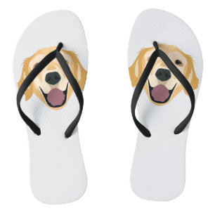 Illustration Golden Retriever Thongs