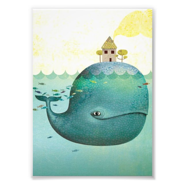 illustration good whale,Photo Enlargement Photo Print (Front)