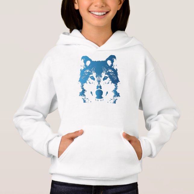 Illustration Ice Blue Wolf (Front)