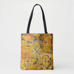 Illustration in yellow, orange and brown colors. I Tote Bag