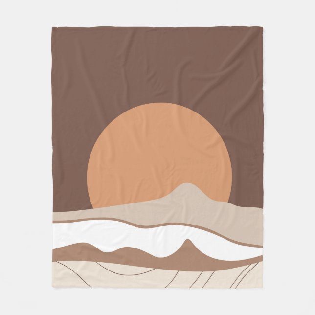 Illustration landscapes fleece blanket (Front)