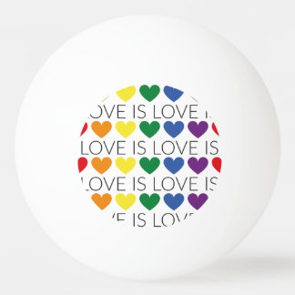 Illustration LGBT love is love Ping Pong Ball