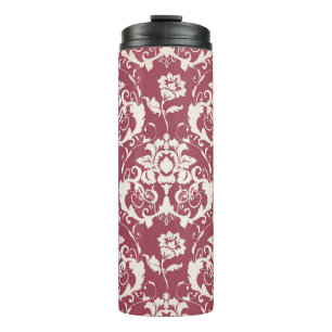 Illustration. Luxury texture. Baroque, Damask seam Thermal Tumbler