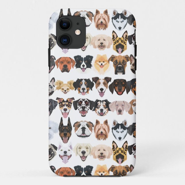 Illustration - Many laughing and pretty dogs Case-Mate iPhone Case (Back)