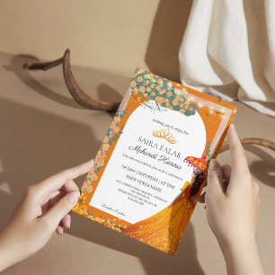 illustration Mehendi Henna Indian Wedding  Invitation