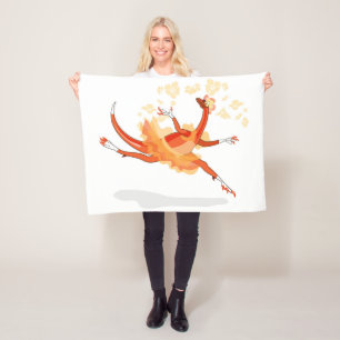 Illustration Of A Ballerina Dancing Raptor. 2 Fleece Blanket