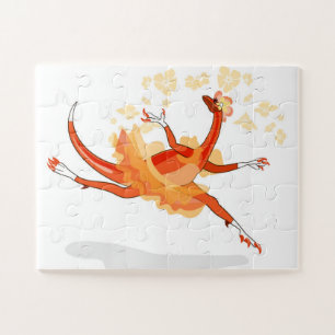 Illustration Of A Ballerina Dancing Raptor. 2 Jigsaw Puzzle