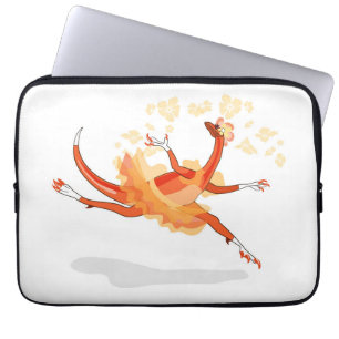 Illustration Of A Ballerina Dancing Raptor. 2 Laptop Sleeve