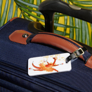 Illustration Of A Ballerina Dancing Raptor. 2 Luggage Tag