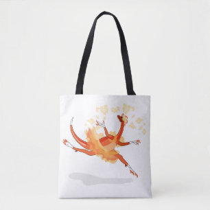 Illustration Of A Ballerina Dancing Raptor. 2 Tote Bag