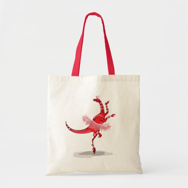 Illustration Of A Ballerina Dancing Raptor. Tote Bag (Front)