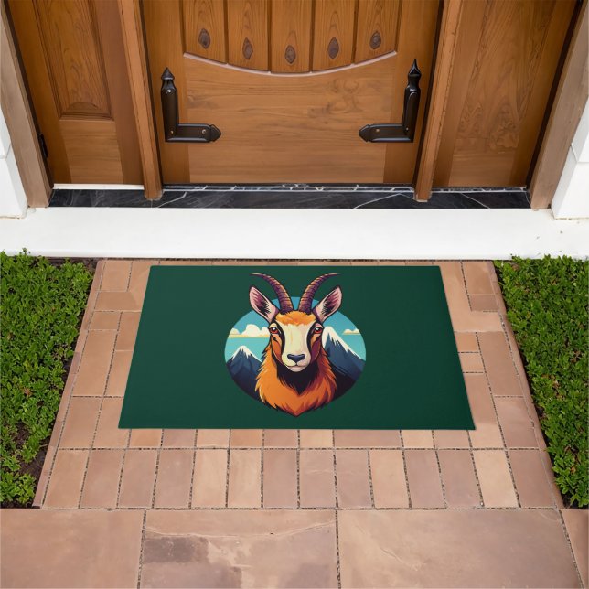 Illustration of a chamois head doormat (Outdoor)