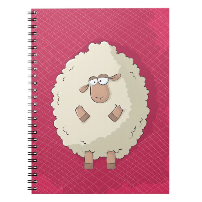 Illustration of a cute and funny giant sheep notebook (Front)