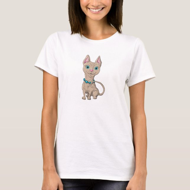 Illustration of a cute cat T-Shirt (Front)