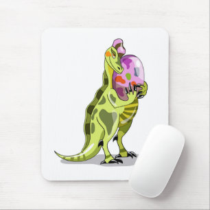 Illustration Of A Lambeosaurus Holding An Egg. Mouse Pad