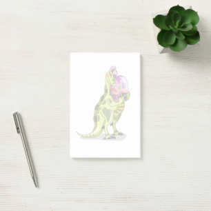 Illustration Of A Lambeosaurus Holding An Egg. Post-it Notes