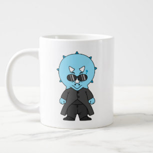 Illustration Of A Matrix Triceratops. Large Coffee Mug