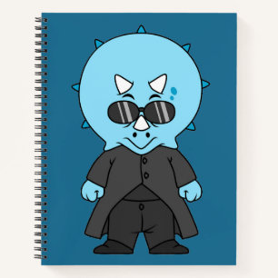 Illustration Of A Matrix Triceratops. Notebook