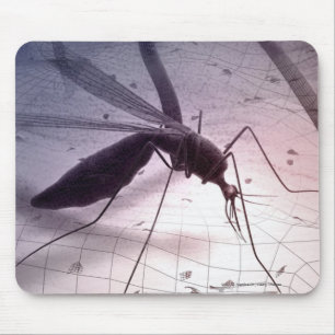 Illustration of a mosquito biting mouse pad