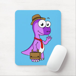 Illustration Of A Pachycephalosaurus Businessman. Mouse Pad