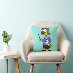 Illustration Of A Pachycephalosaurus Teacher. Cushion