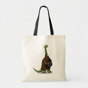 Illustration Of A Plateosaurus Dressed As A Priest Tote Bag