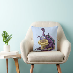 Illustration Of A Plateosaurus Fortune Teller. Cushion