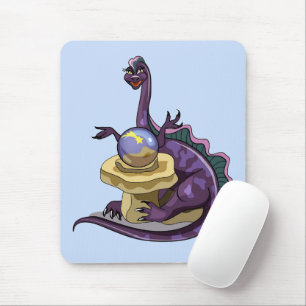 Illustration Of A Plateosaurus Fortune Teller. Mouse Pad