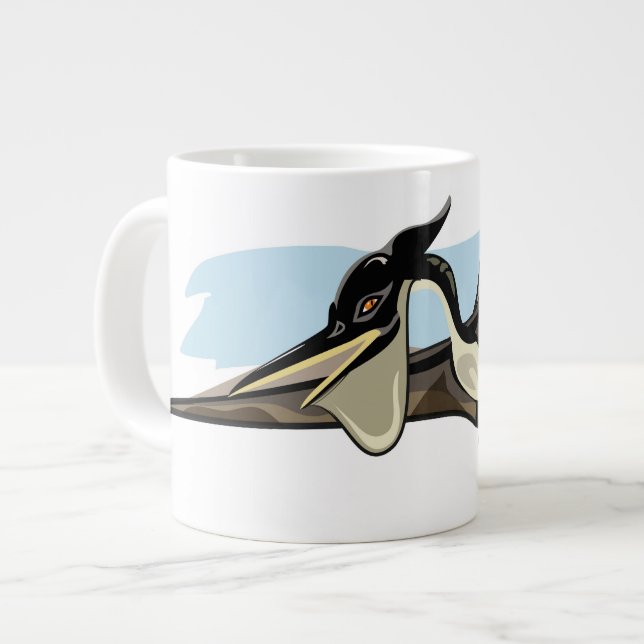 Illustration Of A Pteranodon Dinosaur. Large Coffee Mug (Front Left)