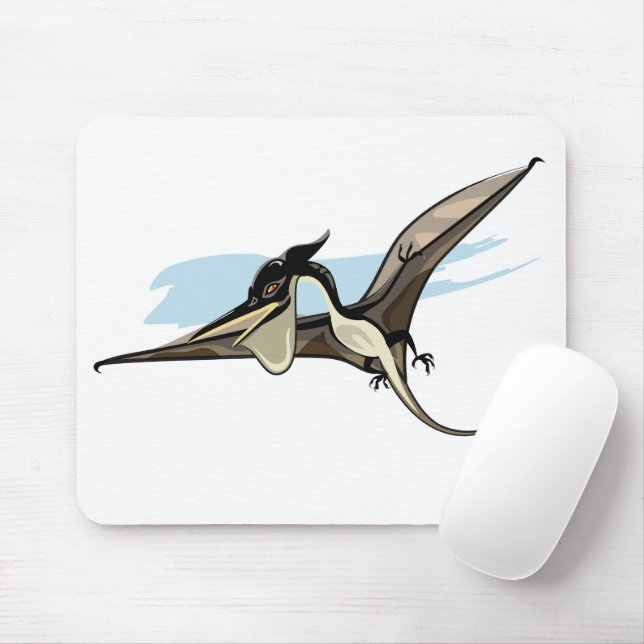 Illustration Of A Pteranodon Dinosaur. Mouse Pad (With Mouse)
