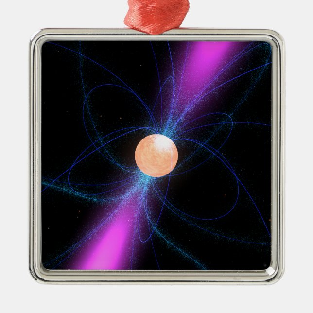 Illustration of a pulsar 2 metal tree decoration (Front)