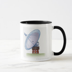 Illustration of a radio telescope mug