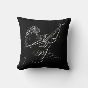 Illustration of a Rock Musician Cushion