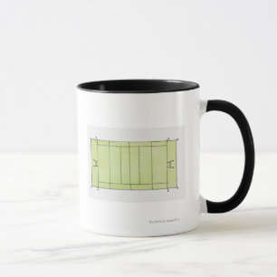 Illustration of a rugby pitch mug