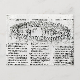 Illustration of a scene from one of the Psalms Postcard