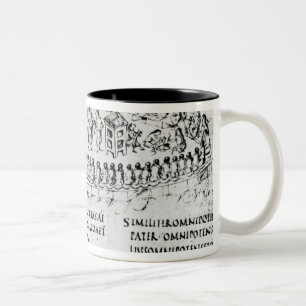 Illustration of a scene from one of the Psalms Two-Tone Coffee Mug
