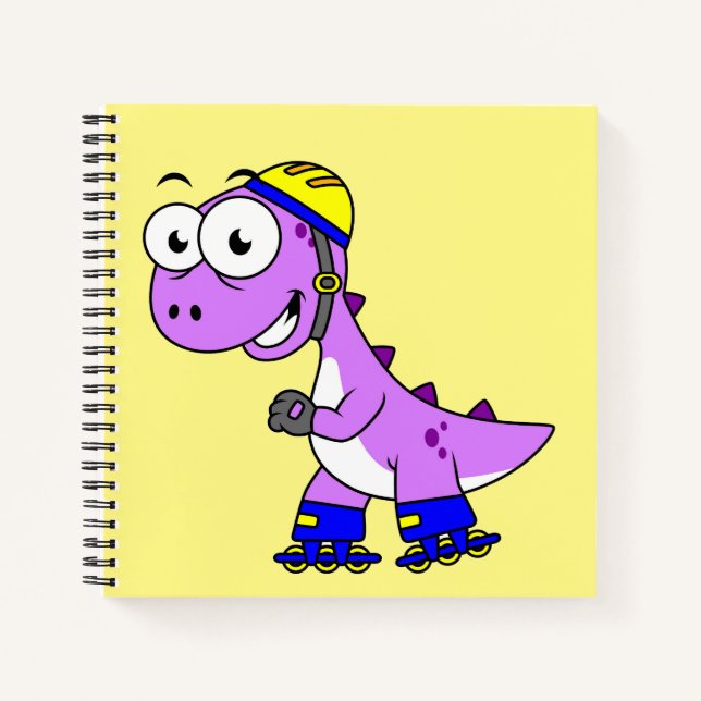 Illustration Of A Skating Tyrannosaurus Rex. Notebook (Front)