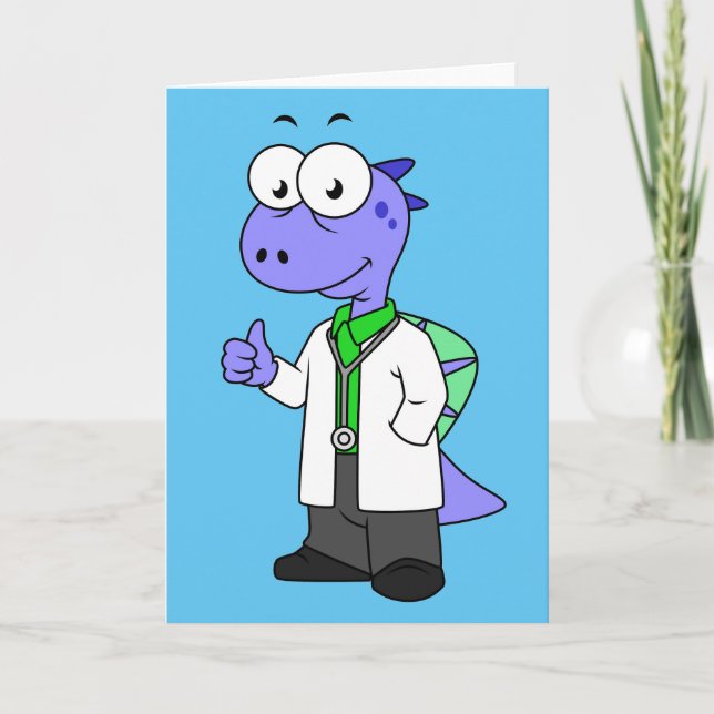 Illustration Of A Spinosaurus Doctor. Card (Front)