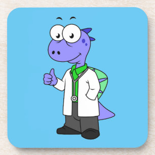 Illustration Of A Spinosaurus Doctor. Coaster