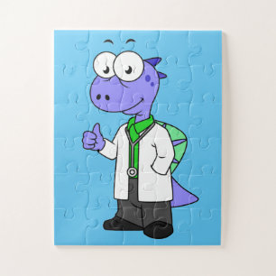 Illustration Of A Spinosaurus Doctor. Jigsaw Puzzle