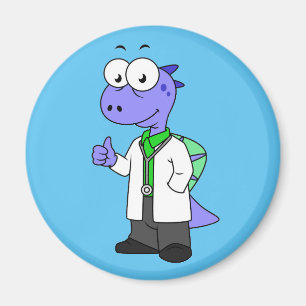 Illustration Of A Spinosaurus Doctor. Magnet