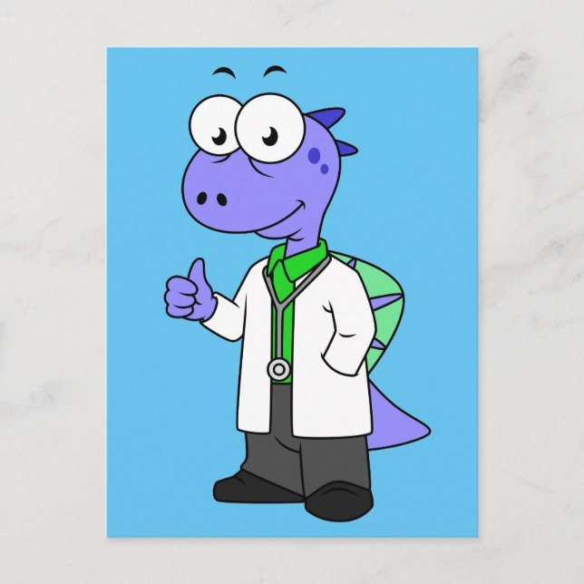 Illustration Of A Spinosaurus Doctor. Postcard (Front)