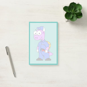 Illustration Of A Spinosaurus Plumber. Post-it Notes