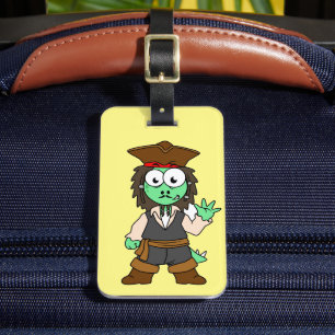 Illustration Of A Stegosaurus Pirate, Jack Sparrow Luggage Tag